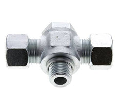 16S & G1/2'' Zink plated Steel Tee Swivel Joint Cutting Fitting with Male Threads 400 bar ISO 8434-1