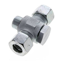 20S & G3/4'' Zink plated Steel Tee Swivel Joint Cutting Fitting with Male Threads 400 bar ISO 8434-1