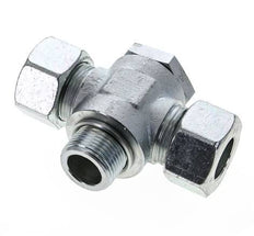 25S & G1'' Zink plated Steel Tee Swivel Joint Cutting Fitting with Male Threads 250 bar ISO 8434-1