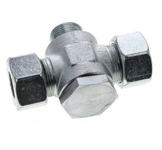 25S & G1'' Zink plated Steel Tee Swivel Joint Cutting Fitting with Male Threads 250 bar ISO 8434-1