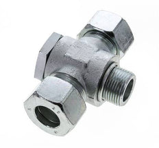 25S & G1'' Zink plated Steel Tee Swivel Joint Cutting Fitting with Male Threads 250 bar ISO 8434-1