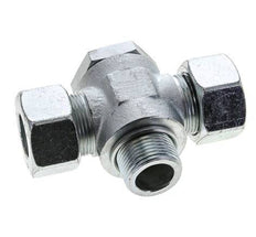 25S & G1'' Zink plated Steel Tee Swivel Joint Cutting Fitting with Male Threads 250 bar ISO 8434-1