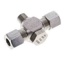 10L & G1/4'' Stainless Steel Tee Swivel Joint Cutting Fitting with Male Threads 315 bar ISO 8434-1