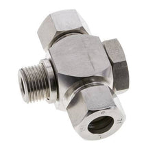 15L & G1/2'' Stainless Steel Tee Swivel Joint Cutting Fitting with Male Threads 315 bar ISO 8434-1