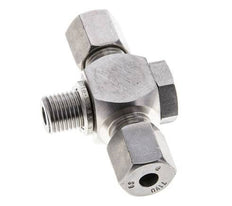 6S & G1/4'' Stainless Steel Tee Swivel Joint Cutting Fitting with Male Threads 400 bar ISO 8434-1