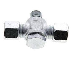 10L & M14x1.5 Racor en T giratorio de acero zincado con rosca macho 315 bar NBR ISO 8434-1