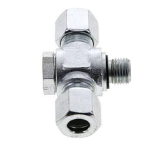 10L & G1/4'' Zink plated Steel Tee Swivel Joint Cutting Fitting with Male Threads 315 bar NBR ISO 8434-1