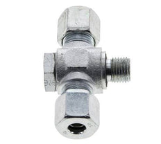 8S & G1/4'' Racor giratorio en T de acero zincado con rosca macho 400 bar NBR ISO 8434-1