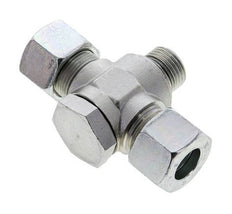 16S & G1/2'' Zink plated Steel Tee Swivel Joint Cutting Fitting with Male Threads 400 bar NBR ISO 8434-1