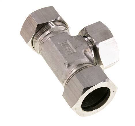 35L Stainless Steel T-Shape Tee Cutting Fitting with Swivel 160 bar Adjustable ISO 8434-1