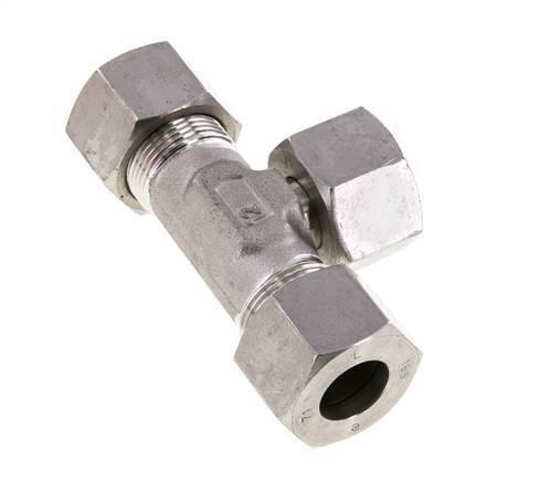 16S Stainless Steel T-Shape Tee Cutting Fitting with Swivel 400 bar Adjustable ISO 8434-1