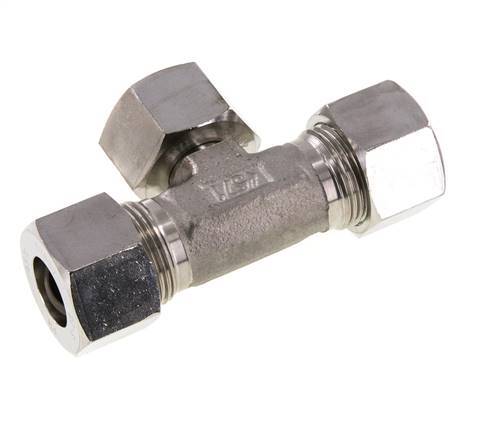 20S Stainless Steel T-Shape Tee Cutting Fitting with Swivel 400 bar Adjustable ISO 8434-1