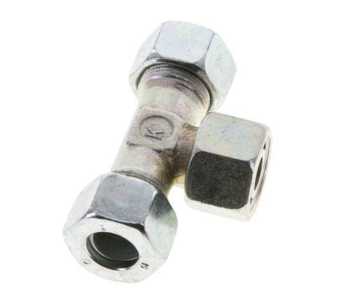 15L Zink plated Steel T-Shape Tee Cutting Fitting with Swivel 315 bar NBR Adjustable ISO 8434-1