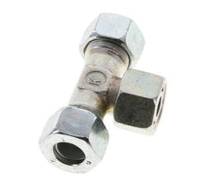 15L Zink plated Steel T-Shape Tee Cutting Fitting with Swivel 315 bar NBR Adjustable ISO 8434-1