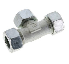22L Zink plated Steel T-Shape Tee Cutting Fitting with Swivel 160 bar NBR Adjustable ISO 8434-1