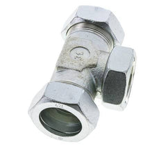 42L Racor en T de acero zincado con rótula 160 bar NBR ajustable ISO 8434-1