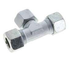 20S Zink plated Steel T-Shape Tee Cutting Fitting with Swivel 400 bar NBR Adjustable ISO 8434-1