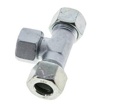 20S Zink plated Steel T-Shape Tee Cutting Fitting with Swivel 400 bar NBR Adjustable ISO 8434-1