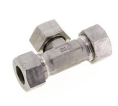 18L Stainless Steel T-Shape Tee Cutting Fitting with Swivel 315 bar FKM Adjustable ISO 8434-1