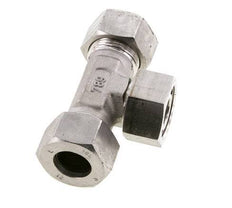 18L Stainless Steel T-Shape Tee Cutting Fitting with Swivel 315 bar FKM Adjustable ISO 8434-1