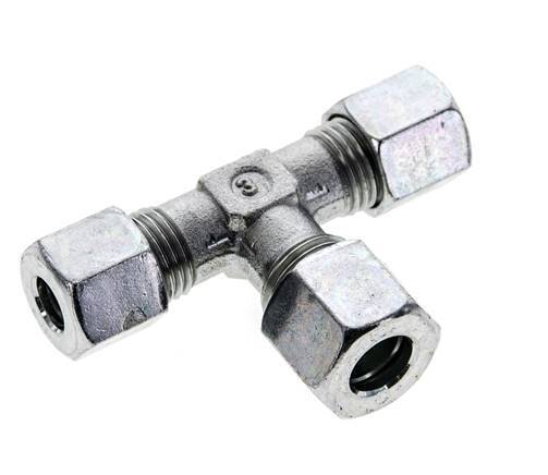 8L & 10L Zink plated Steel T-Shape Tee Cutting Fitting 315 bar ISO 8434-1