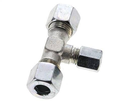 6L & 10L Zink plated Steel T-Shape Tee Cutting Fitting 315 bar ISO 8434-1