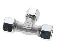 10L & 12L Zink plated Steel T-Shape Tee Cutting Fitting 315 bar ISO 8434-1