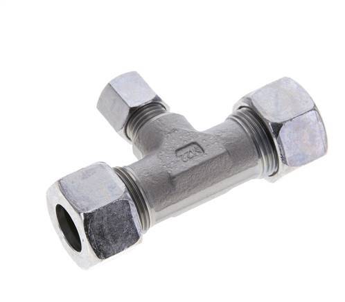 8L & 15L Zink plated Steel T-Shape Tee Cutting Fitting 315 bar ISO 8434-1