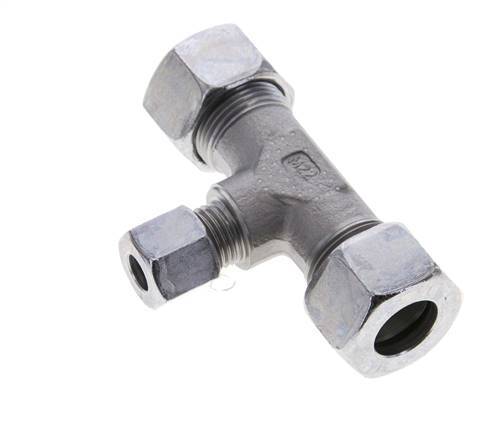 8L & 15L Zink plated Steel T-Shape Tee Cutting Fitting 315 bar ISO 8434-1