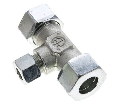 16S & 25S Zink plated Steel T-Shape Tee Cutting Fitting 400 bar ISO 8434-1