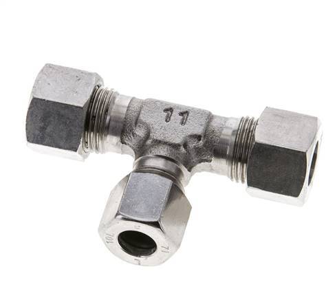 10L & 12L Stainless Steel T-Shape Tee Cutting Fitting 315 bar ISO 8434-1