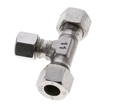 10L & 12L Stainless Steel T-Shape Tee Cutting Fitting 315 bar ISO 8434-1