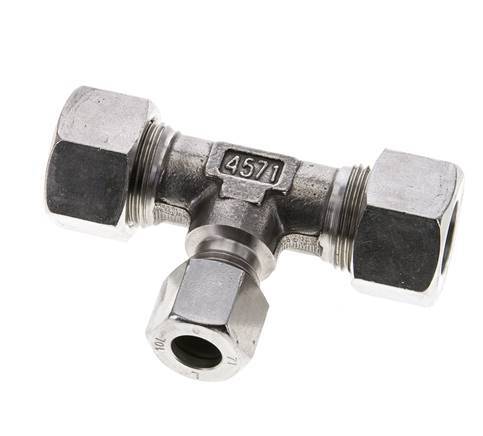 10L & 15L Stainless Steel T-Shape Tee Cutting Fitting 315 bar ISO 8434-1