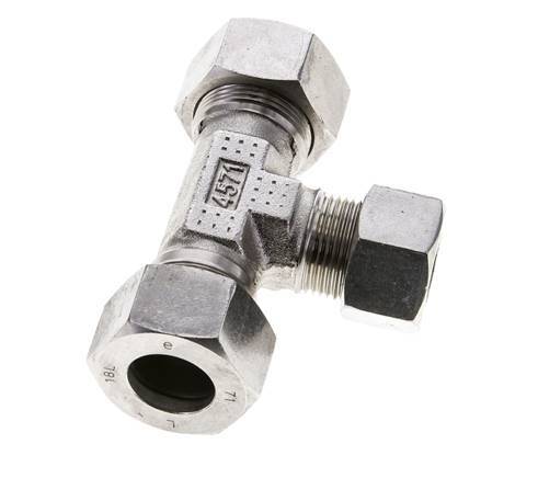 15L & 18L Stainless Steel T-Shape Tee Cutting Fitting 315 bar ISO 8434-1