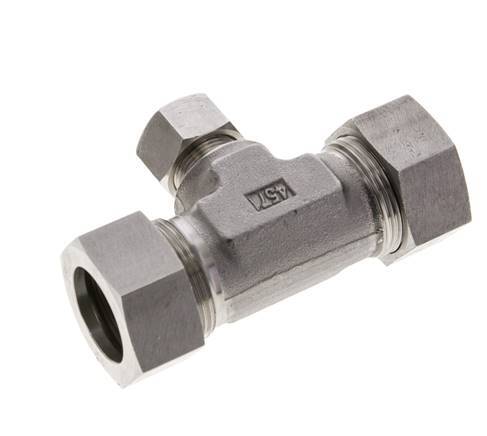 15L & 28L Stainless Steel T-Shape Tee Cutting Fitting 160 bar ISO 8434-1