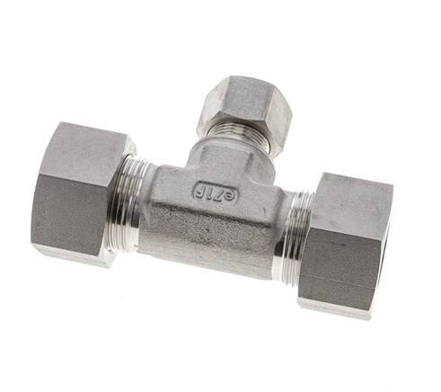 16S & 25S Stainless Steel T-Shape Tee Cutting Fitting 400 bar ISO 8434-1