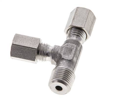 4LL & R1/8'' Stainless Steel Right Angle Tee Cutting Fitting with Male Threads 100 bar ISO 8434-1