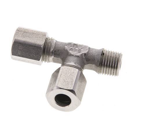 6LL & R1/8'' Stainless Steel Right Angle Tee Cutting Fitting with Male Threads 100 bar ISO 8434-1