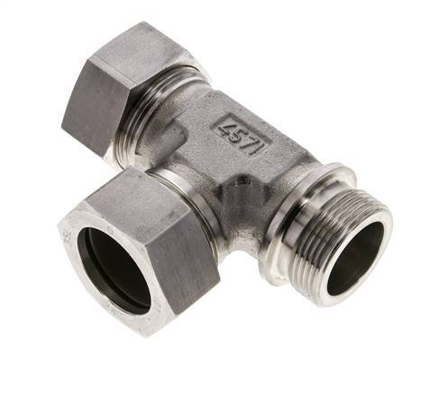 35L & G1-1/4'' Stainless Steel Right Angle Tee Cutting Fitting with Male Threads 160 bar ISO 8434-1