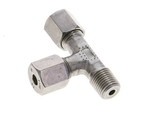 6S & R1/4'' Stainless Steel Right Angle Tee Cutting Fitting with Male Threads 630 bar ISO 8434-1