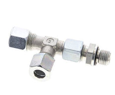 10L & M14x1.5 Zink Plated Steel Right Angle Tee Cutting Fitting with Male Threads 315 bar Adjustable ISO 8434-1