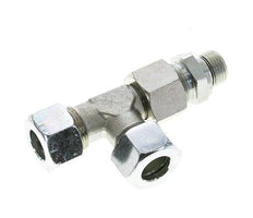 15L & M18x1.5 Zink Plated Steel Right Angle Tee Cutting Fitting with Male Threads 315 bar Adjustable ISO 8434-1