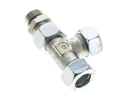 22L & M26x1.5 Zink Plated Steel Right Angle Tee Cutting Fitting with Male Threads 160 bar Adjustable ISO 8434-1