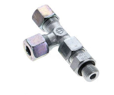 10S & M16x1.5 Zink Plated Steel Right Angle Tee Cutting Fitting with Male Threads 630 bar Adjustable ISO 8434-1