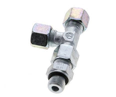 10S & M16x1.5 Zink Plated Steel Right Angle Tee Cutting Fitting with Male Threads 630 bar Adjustable ISO 8434-1