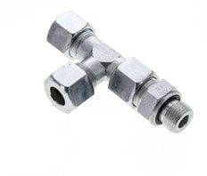 14S & M20x1.5 Zink Plated Steel Right Angle Tee Cutting Fitting with Male Threads 630 bar Adjustable ISO 8434-1