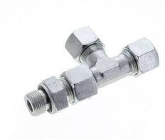 14S & M20x1.5 Zink Plated Steel Right Angle Tee Cutting Fitting with Male Threads 630 bar Adjustable ISO 8434-1
