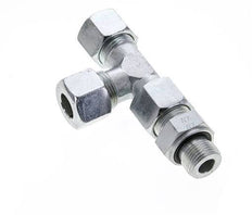14S & M20x1.5 Zink Plated Steel Right Angle Tee Cutting Fitting with Male Threads 630 bar Adjustable ISO 8434-1