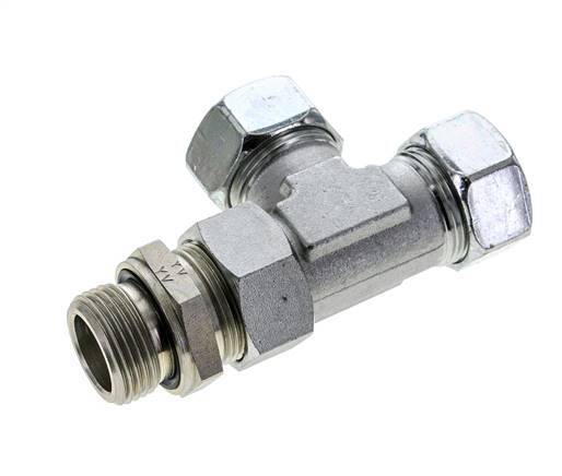 28L & G1'' Zink Plated Steel Right Angle Tee Cutting Fitting with Male Threads 160 bar Adjustable ISO 8434-1
