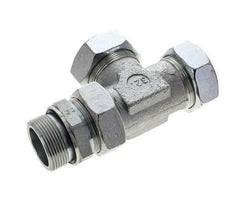 42L & G1-1/2'' Zink Plated Steel Right Angle Tee Cutting Fitting with Male Threads 160 bar Adjustable ISO 8434-1